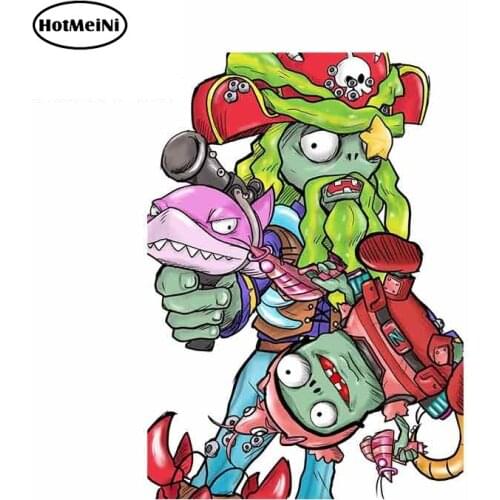 HotMeiNi 13cm x 9.2cm Captain Zombie Car Sticker Window Bumper Vinyl Decal JDM Motorcycle Car Styling Cartoon Graphic