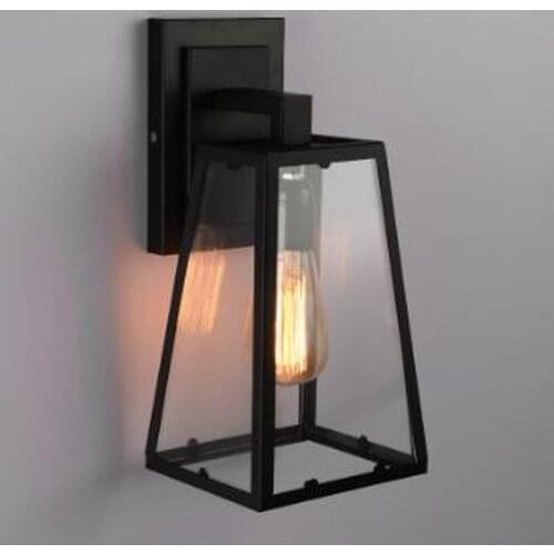 Waterproof wall lamps LED IP44 Glass luminaria porch light LOFT Industrial outdoor hotel Garden Wall Lightings