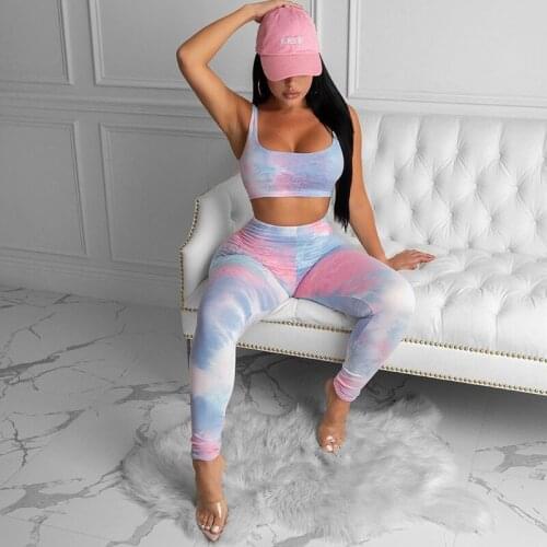 Yoga Womens Hip Lifting Leggings Sportswear Suit Gym Top Bra+Leggings Trousers Push Up Workout Fitness Running Jogging Female