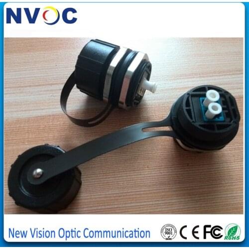 5Pcs/Lot,FTTA Outdoor LC ODVA adapter,ODVA LC DX Fiber Optic Adapter,Outdoor IP67 ODVA-LC Bulkhead Adapter with Dust Cap