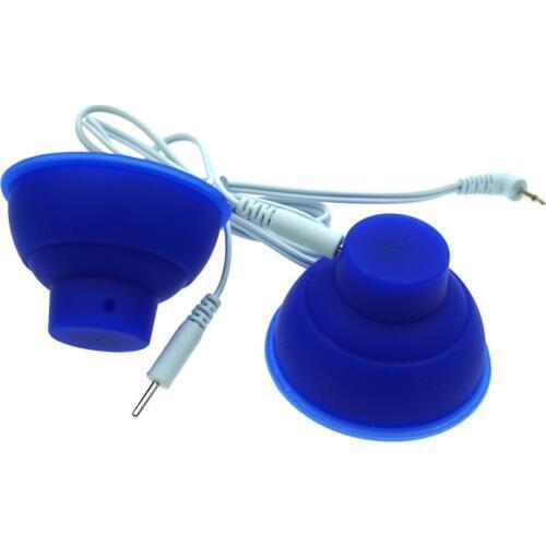 Electric Shock Accessory Silicone Adsorption Electrode Breast Enhancer Clitoris /Nipple Sucker Pump Massager Electro Sex Toys