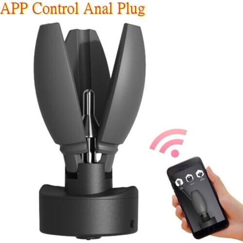 QIUI APP Remote Control Anal Plug,Chastity Locks,Anus Dilator Expansion SM Chastity Device Adult Games Sex Shop for Couples