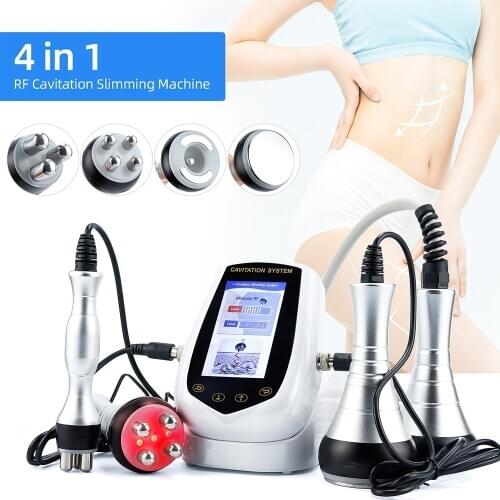 4-IN-1 Body Slimming&Face Lifting Machine 40K Cavitation Ultrasonic 5MHz RF Radio Vacuum Cellulite Burner Remove Fat Weight Loss