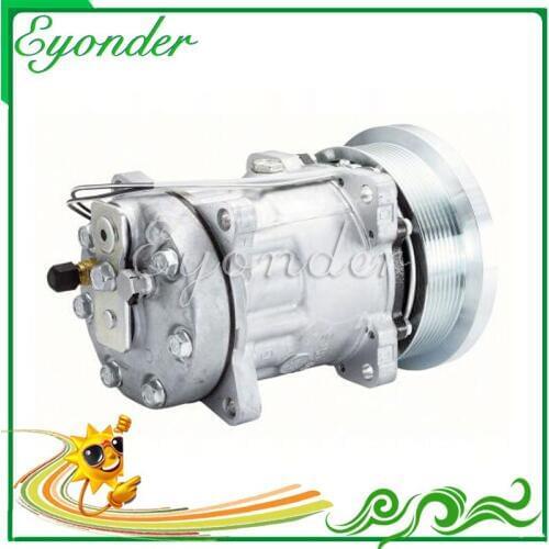 Car AC A/C Air Conditioning Compressor Cooling Pump 7H15 8PV for CATERPILLAR Serie 900 1515270 151-5270 1419676 SANDEN 4737 4595