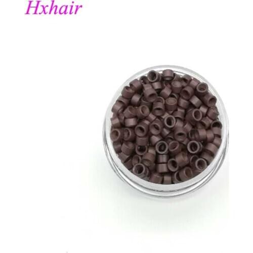 Freeshipping - 20000pcs 4.0mm Micro Aluminium Rings With Screw / Links Beads / Black D-Brown Brown L-Brown Blonde Auburn