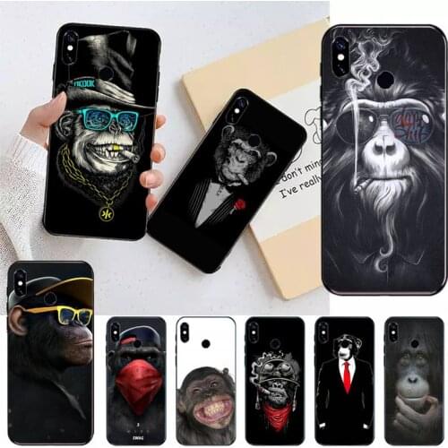 Smoking monkey cool animal Phone Case For Xiaomi Redmi note 7 8 9 t k30 max3 9 s 10 pro lite Luxury brand shell funda coque
