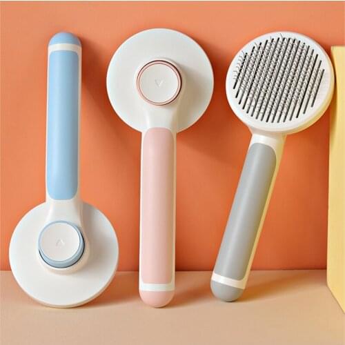 Cleaning Slicker Remover Brushes Cat Brush Pet Grooming Comb with Massage Particle Dog Brush for Shedding Mats Tangled Hair Self