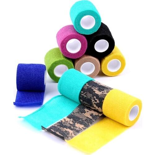 Colorful Sport Self Adhesive Elastic Bandage Wrap Tape 4.5m Elastoplast for Knee Support Pads Finger Ankle Palm First Aid Tool