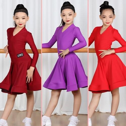 Kids Latin Dance Competition Dress Standard Training Clothes For Girls Samba Show Wear Ballroom Cha Cha Tap Dance Costume BL5154