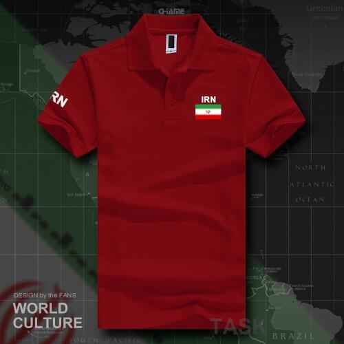 Iran Islamic polo shirts men short sleeve white brands printed for country 2017 cotton nation team flag new fashion IR tops