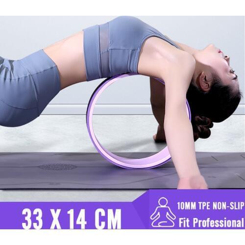 Yoga Wheel Accessories Bodybuilding Gym Workout Fitness Exercise Equipment Pilates Circles TPE Back Training Sport Foam Roller