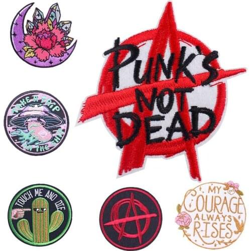 Round Flower Iron on Jacket Embroidery Patch Sewing Stickers Cloth Embroidered Patches For Clothing Applique Accessories Decor