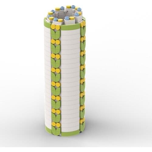 MOC Bricks Building Blocks Flower Vase Jardiniere Decoration Home DIY Plastic Vase Green or White Nordic Decorationn Gift 402PCS