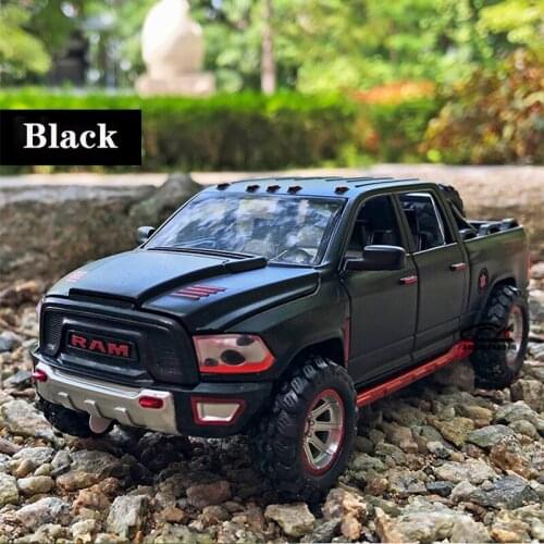 1:32 Model Simulation Alloy Car Diecast Dodge-Ram TRX-Pickup Metal Car Sound And Light Pull Back Vehicle Gifts Toys for children
