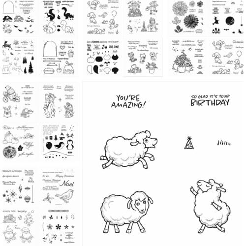 Penguin Place Pretty Pumpkin Peaceful Deer Squirrels Nuts Halloween Cutting Dies Matching Clear Stamp Card Album Making Toumai