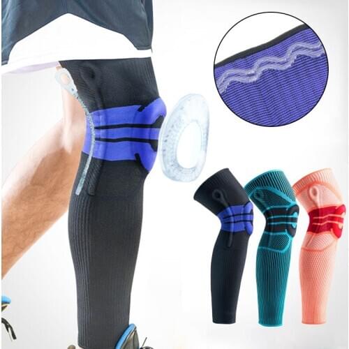Dayselect Extended Basketball Compression Knee Pads Spring Support Sports Kneepad Non-slip Fitness Gear Volleyball Brace Protect