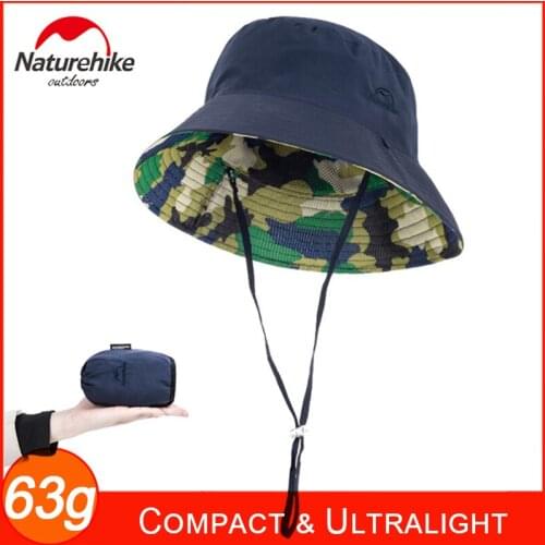 Naturehike Outdoor Hiking Fishing Sun Protection Windproof Boonie Hat Packable Breathable Sunshade Hunting Safari Cap NH18H008-T