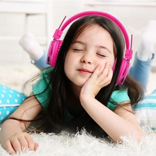 Bluetooth Headphones Cute Foldable Children Girls Pink Wireless Bluetooths Kids Headband Headphone Headset Support TF Card
