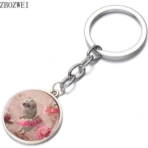 2018New Mr Pricklepin Keychain Hedgehog Keyring Cabochon Story Book Glass Beatrix Potter Gift Key Chain