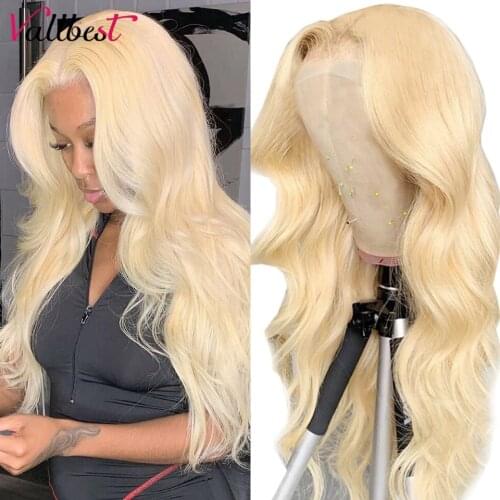 Vallbest 613 Blonde Lace Front Wig Brazilian Body Wave Lace Front Human Hair Wigs Pre Plucked With Baby Hair 613# Remy Lace Wig