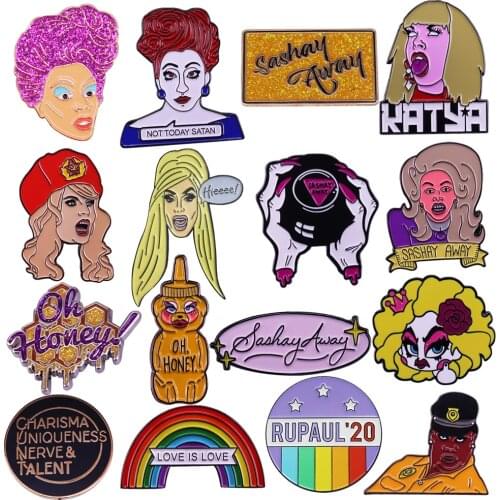 PF298 Dongmanli Rainbow LGBT Enamel Pins Badge Brooch Backpack Bag Collar Lapel Decoration Clothes Jewelry Gifts for Women Men