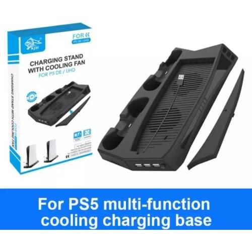 Suitable For PS5 DE/UHD Game Console Cooling Fan Cooler Multi-function Charging Stand Cooling Fan Base With For PS5 Cooling Fan