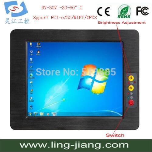 Embedded fan-less industrial panel pc with 4*USB 2.0&2*LAN