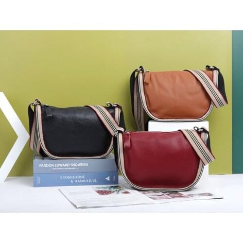 Genuine leather Saddle bag new cowhide crossbody handabg fashion women shoulder bag 01-GN-tnmaxk