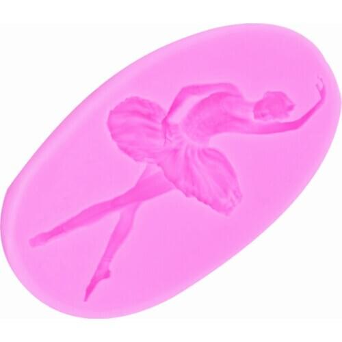 DIY Sugar craft Cake Vintage Petal Vintage Ballet girl Silicone Mold Fondant Mold Cake decorating Tools Gum paste Mold