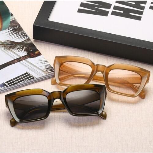 Vintage Square Cat Eye Sunglasses Women Fashion Brand Designer Female Male Sun Glasses Retro Small Frame Cateye Oculos De Sol