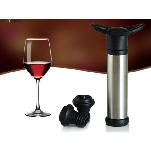 1PC Stainless Steel Red Wine Vacuum Pumping Wine Vacuum Pump Vacuum Wine Stopper Red Wine Fresh Keeping OK 0376