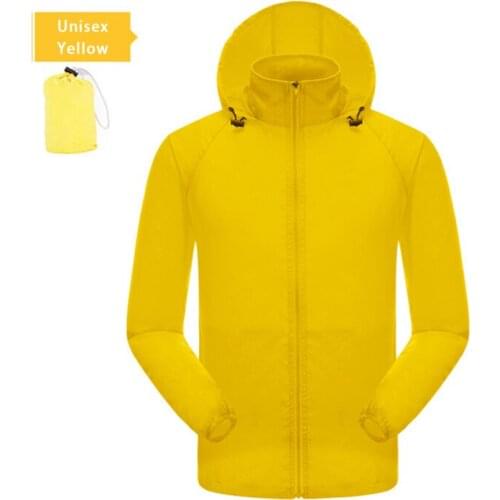 Windbreaker Sun-Protective Outdoor Rain Coat Zipper Pocket Hiking Jackets Women Men Waterproof Quick Dry Trekking Camping