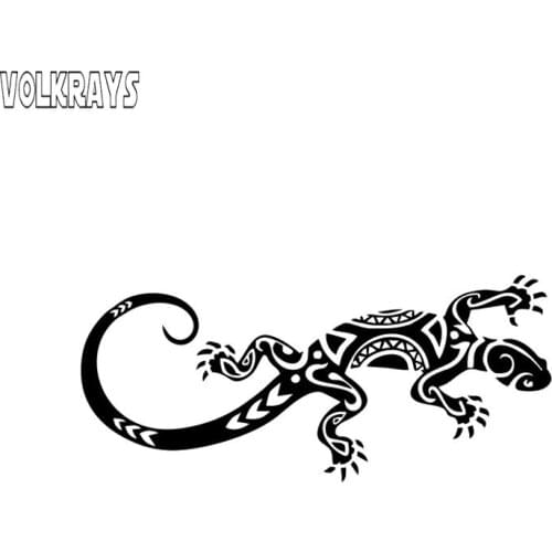 Volkrays Creative Car Sticker Reptile Lizard Accessories Reflective Waterproof Cover Scratches Funny Vinyl Decal,5cm*14cm