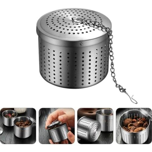 1pcs Tea Filter 304 Stainless Steel Seasoning Bucket Tea Leak Hot Pot Marinated Ball Soup Creative Tea Filter Home Tea Strainers