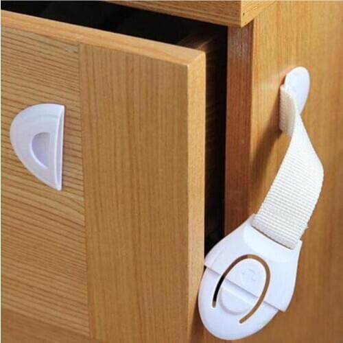 1PC Baby Safety Lock Protection Children Kids from Drawer Or Toilet Lock Multi-function Cloth Belt Safety Lock Products For Baby