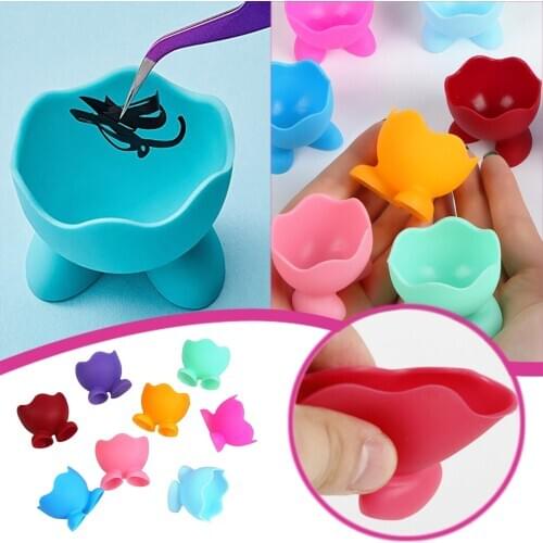 1PC Creative Storage Box Suctioned Vinyl Weeding Scrap Collector Cosmetic Silicone Bracket Durable Reusable Portable Handicraft