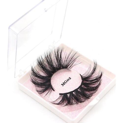 100% Mink Eyelashes False Eyelashes Crisscross Fake lashes Length 25mm Makeup 3D Mink Lashes Extension Eyelash shiny packaging