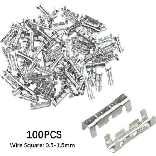100Pcs/Set U-type Docking Connector line Pressing Button Quick Connect Terminal Wiring 0.5 to1.5 square