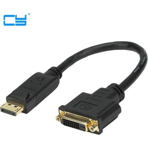 15 CM Curto DP DisplayPort para DVI-D Macho para Femea 24 + 1 Pin Adapter Converter Cable Cord