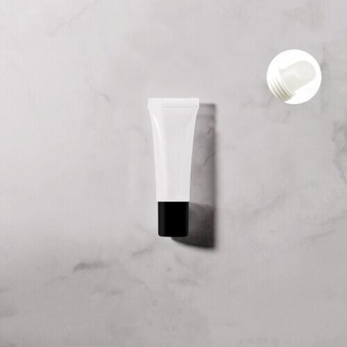 FreeShip 10pcs 10ml Lip Gloss Tubes Clear Empty Containers Refill Empty Black cap Soft Tubes Lip Balm for Women Cosmetics DIY