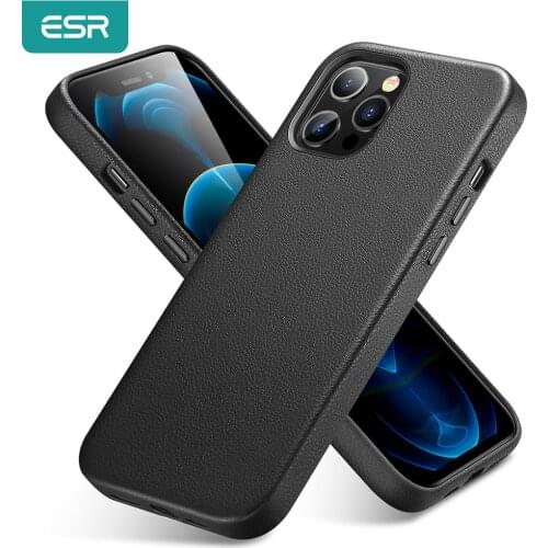 ESR for iPhone 12 Mini Case Genuine Leather Protective Cover for iPhone 12 Pro Max Phone Case for iPhone 12 Mini Luxury Funda