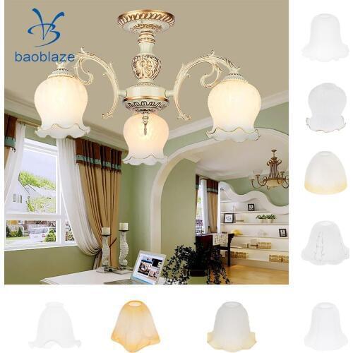 Baoblaze E27 Lamp Holder Glass Table Lamp Shade Modern Standard Small Lamp Shade