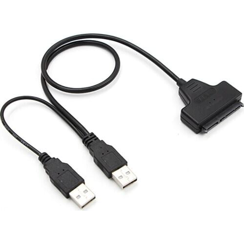 USB 2.0 SATA 7+15Pin Adapter Converter Cable For 2.5inch HDD Laptop Hard Disk Disk Drive Computer Cables Connectors High Quality