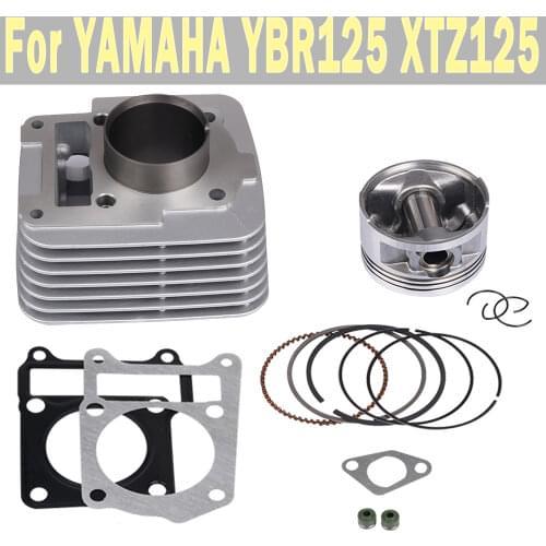 54mm Cylinder & Piston Set & Gasket All Sets For Yamaha YBR125 Motorcycle Air-Cooled NEW CYL. ASYY. 1 motorcycle accessories