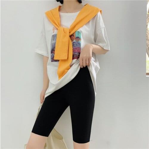 Summer Leggings Womens Riding Pants Skinny Shorts Liquid Fitness Five-point Yoga Pants Elastic Waist Nylon Cotton Shorts