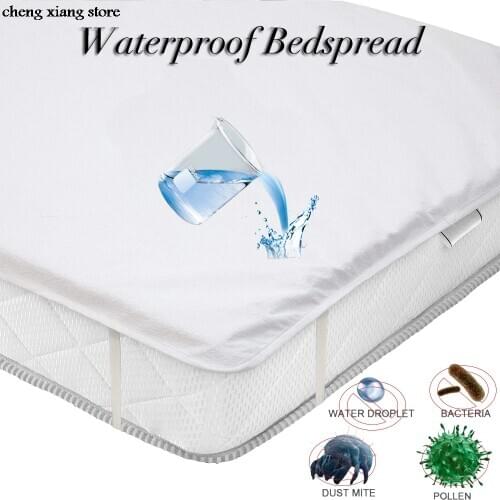 ALL Size Cotton Terry Waterproof Mattress Pad Cover Anti Mites Bed Sheet Waterproof Mattress Protector for Bed Mattress Topper