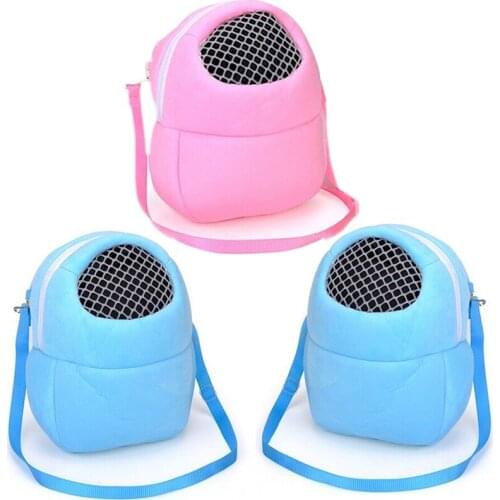 Mini Pet Carrier Rabbit Cage Hamster Chinchilla Portable Breathable Outgoing Guinea Pig Carry Pouch Bag Pet Cage Rat Leash