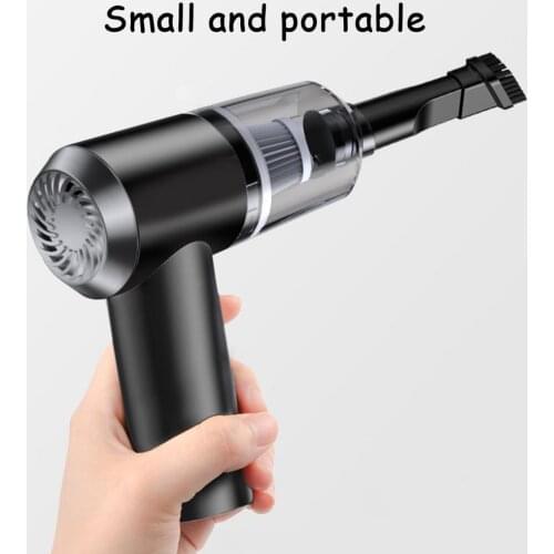 Mini Car Vacuum Cleaner Rechargeable Cordless Mini Dry Keyboard Vacuum Cleaner 120W Wireless Charging For Car