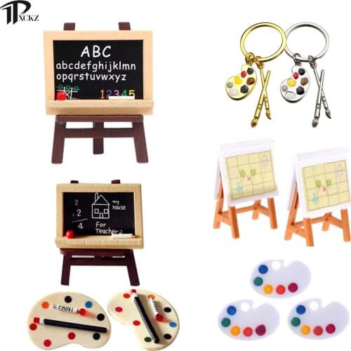 Dollhouse Miniature Simulation Wood Color Palette Accessories Decorations Childrens Educational Toys