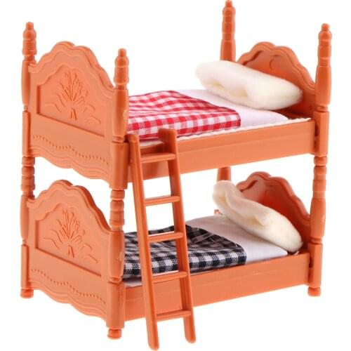 Dollhouse Miniature Bedroom Furniture Castle Elegant Decoration